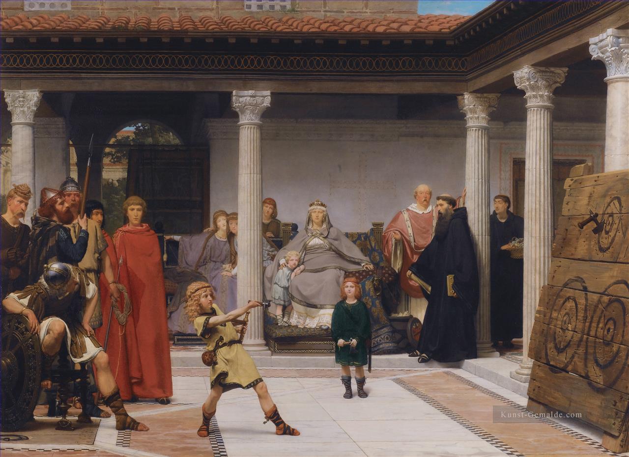 Die Erziehung der Kinder von Clovis romantischer Sir Lawrence Alma Tadema Ölgemälde